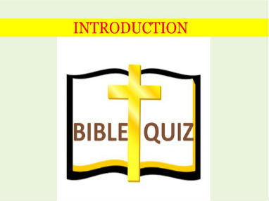 Bible study quiz set 1